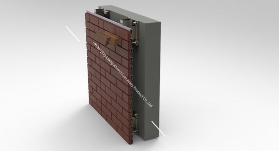 jakość  Terracotta Brick Wall Support Systems Customized Aluminium Extrusion Brackets fabryka