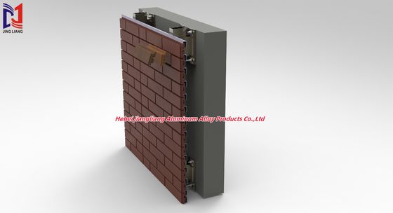 jakość  Silver / Black Terracotta Brick Wall Support System Aluminum Construction fabryka