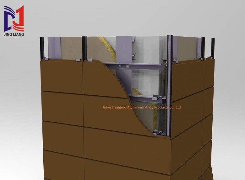 Dostosowany system wsparcia fasady wentylowanej z obwodu dla obu 20 mm terakoty i 30 mm terakoty